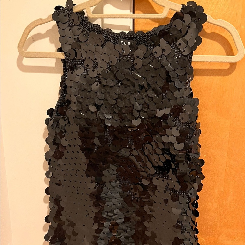 Michael Kors Black Sequin Top